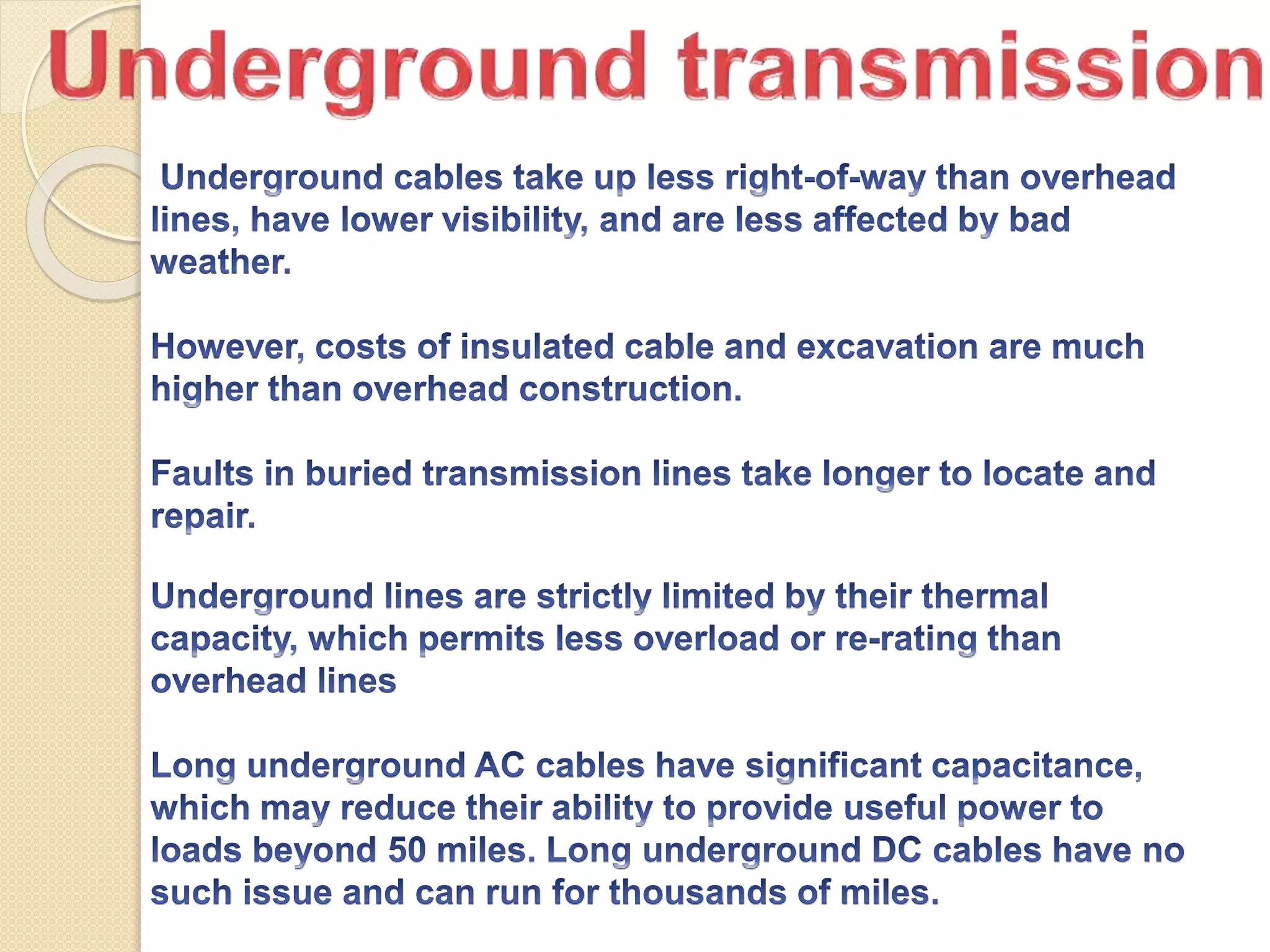 Electricity transmission, generation and distribution
