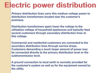 Electricity transmission, generation and distribution | PPTX