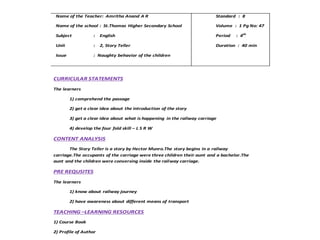 Self Designed Innovative Lesson Plan | PPTX