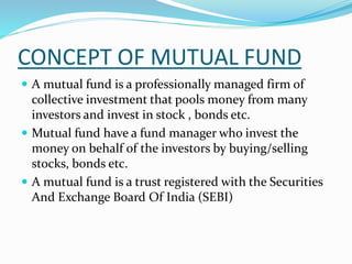 ppt on mutual funds | PPTX