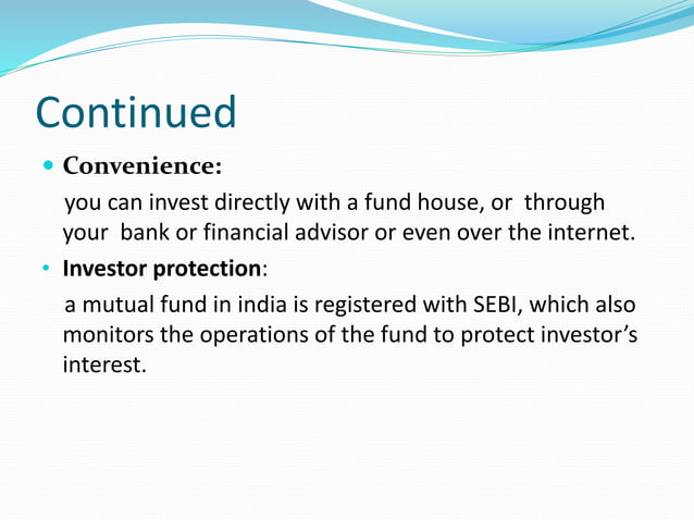Ppt On Mutual Funds
