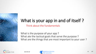 /47
User Experience Research
12
Functions in a Design team
Visual Design
Interaction Design
Prototyping
Technical Writing
TheGlue
 
