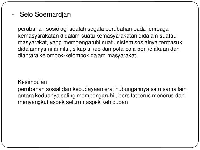 Perubahan Sosial Budaya Dan Komunikasi Antar Bangsa