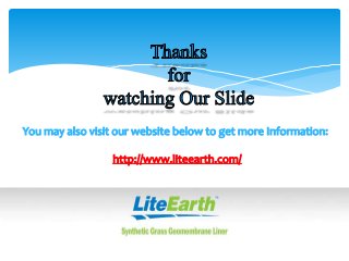 About LiteEarth- Advanced Synthetic Grass Geomembrane Liner