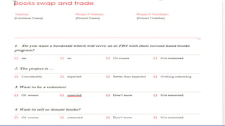 Survey Questionnaire Sample 
 