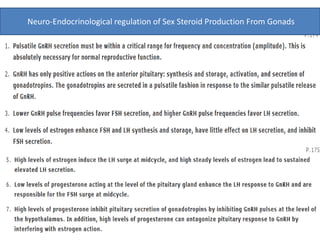 Neuro-Endocrinological regulation of Sex Steroid Production From Gonads 
 