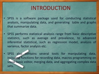 Uses of SPSS and Excel to analyze data | PPTX | Computing | Technology ...