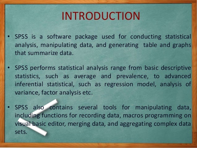 Uses Of Spss And Excel To Analyze Data