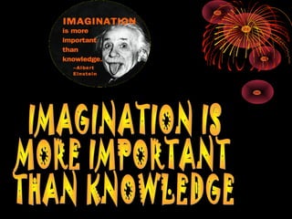 IMAGINATION IS MORE IMPORTANT THAN KNOWLEDGE