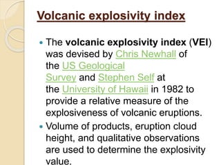 Volcano Index Volcanism | PPTX