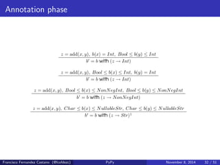 ne the behaviour. 
Flow Graph builder using an abstract interpretation producing control 

ow graph. 
Francisco Fernandez Castano (@fcofdezc) PyPy November 8, 2014 28 / 51 
 