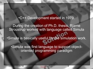 C/C++ History in few slides | PPT