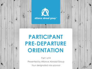 Pre-Departure Orientation Presentation 1 