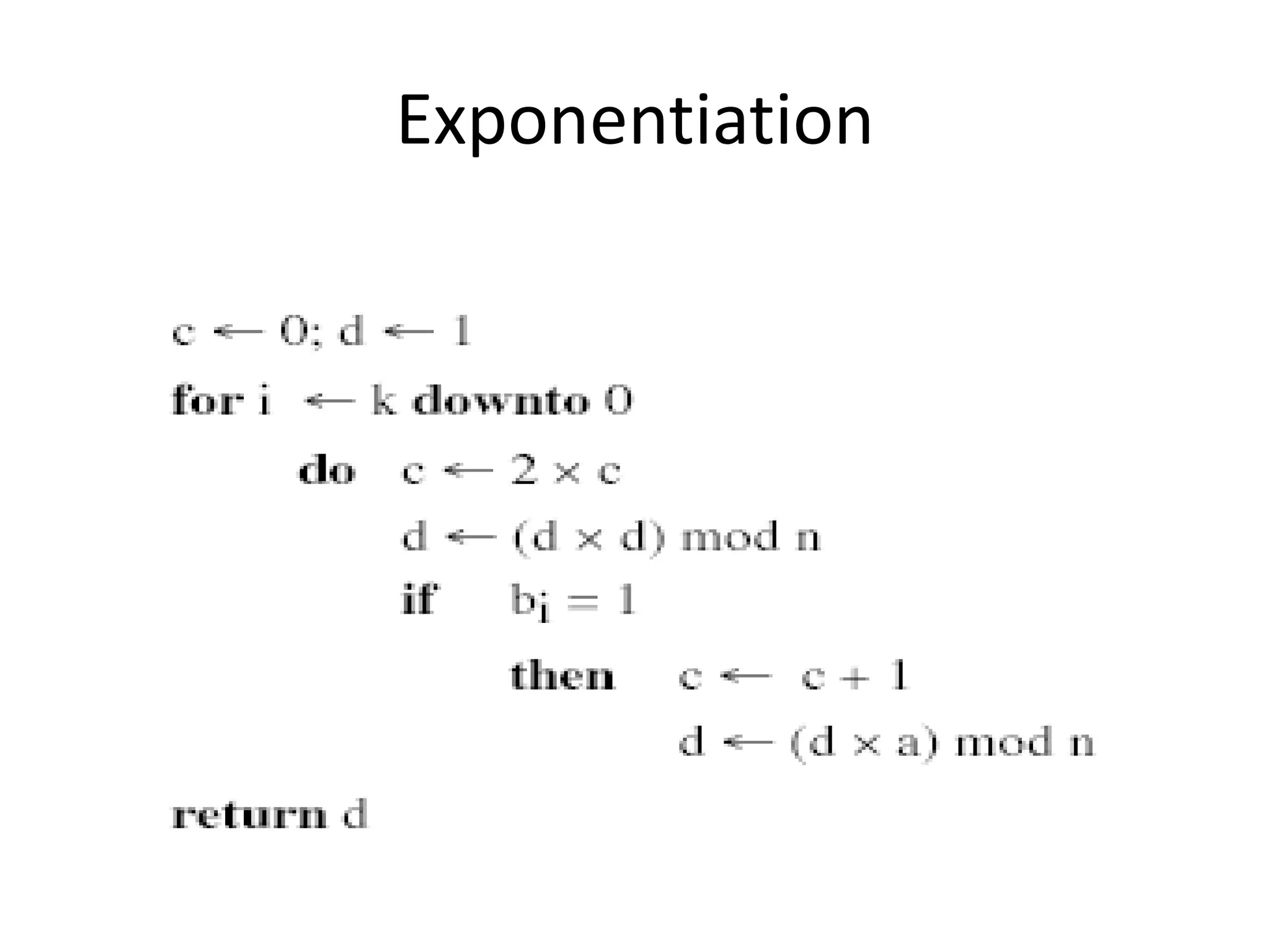 Exponentiation 