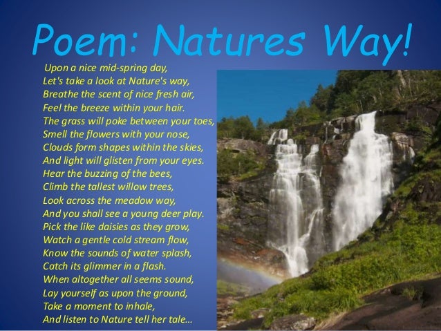 English Poem...Natures Way!