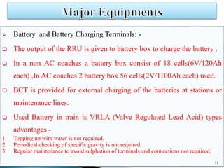  Battery and Battery Charging Terminals: - 
 The output of the RRU is given to battery box to charge the battery . 
 In...