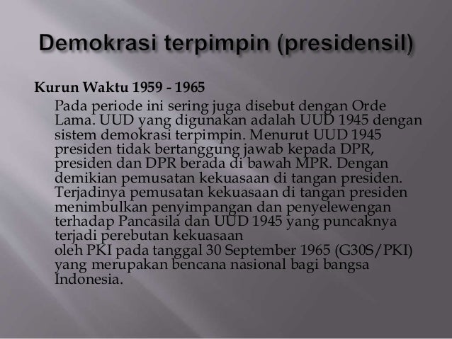 Sistem dan stuktur demokrasi terpimpin dan demokrasi liberal