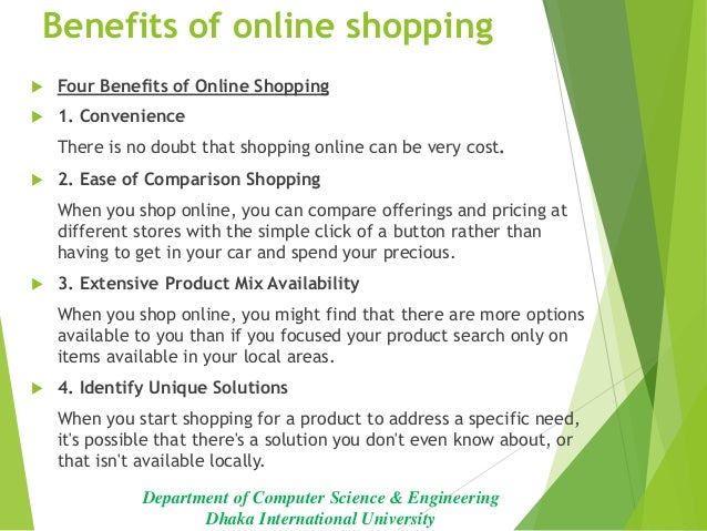 advantages of online shopping essay