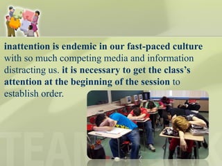 inattention is endemic in our fast-paced culture with so much competing media and information distracting us. it is necess...