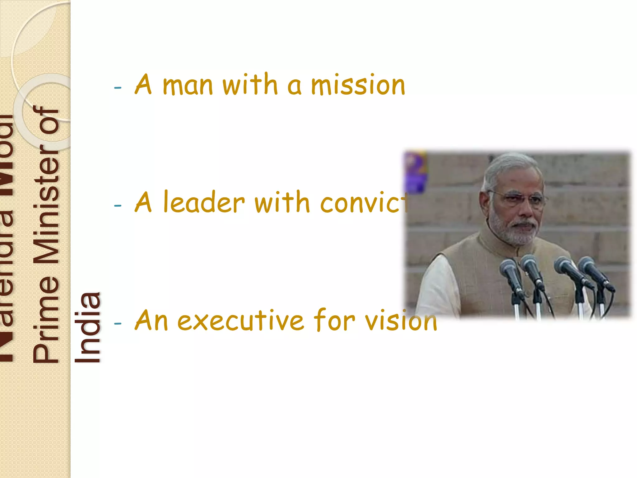 Narendra Modi : An exemplary leader | PPTX