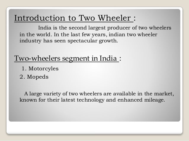 literature review of two wheeler