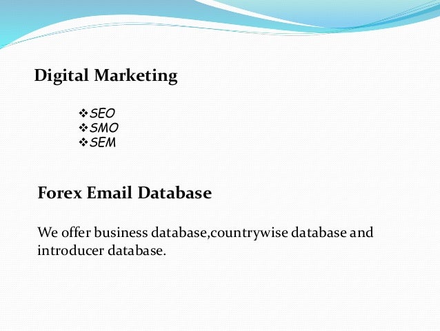 Forex clients database