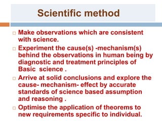 WHAT MAKES MEDICINE SCIENTIFIC ?? | PPTX