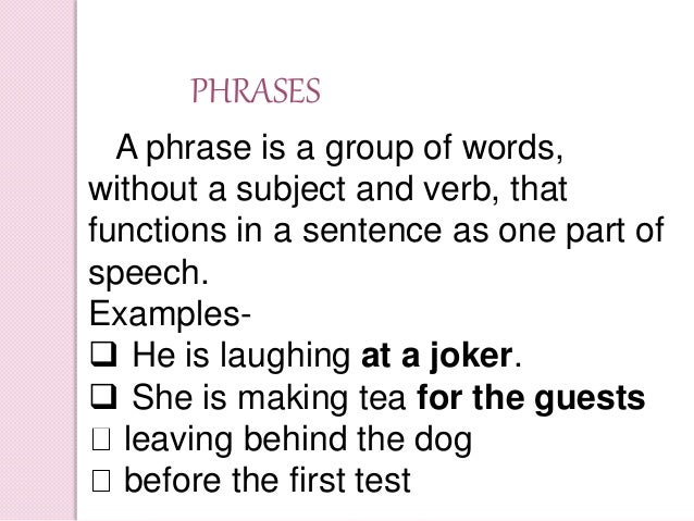 idioms and phrases