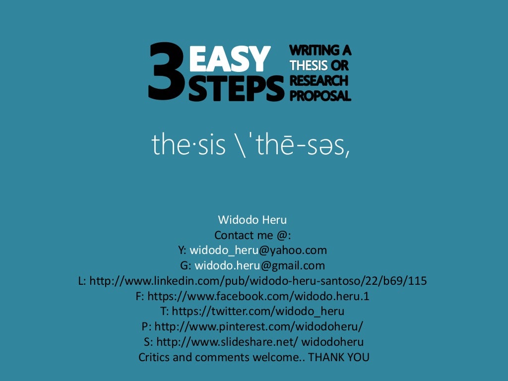 steps in writing thesis proposal