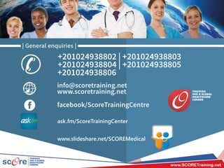 ask.fm/ScoreTrainingCenter
www.slideshare.net/SCOREMedical
 