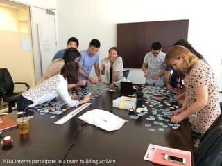 2014 Interns participate in a team building activity
 