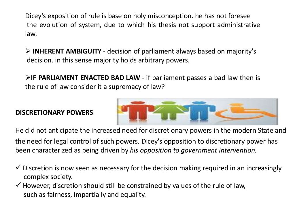 Critical Analysis of Dicey Rule of Law