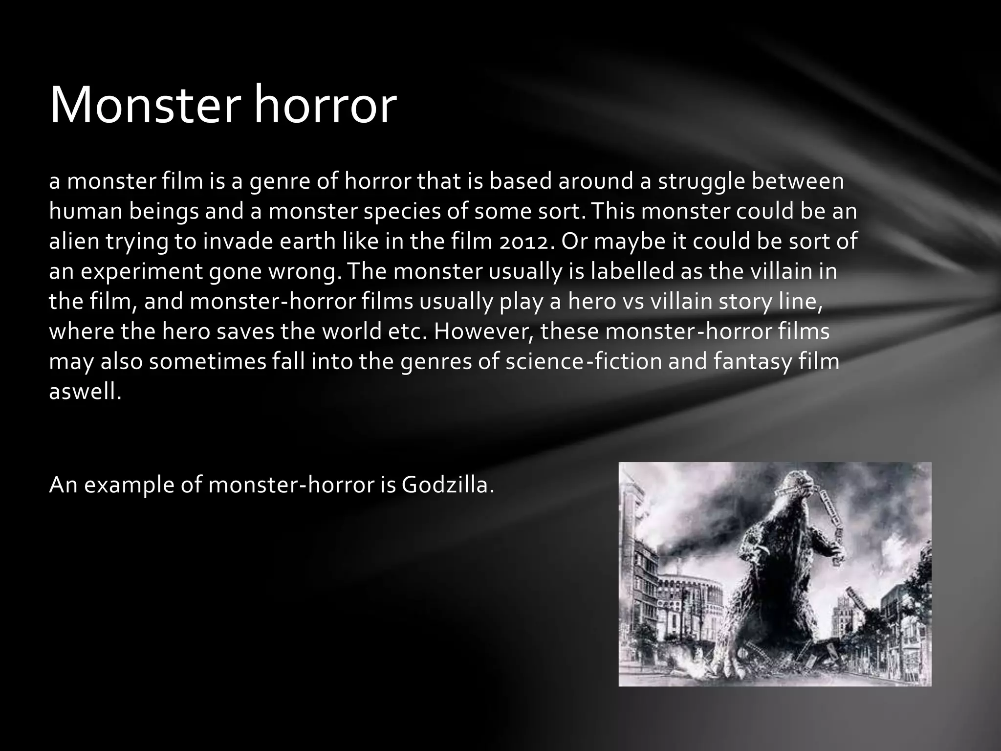 Types of horror film | PPTX