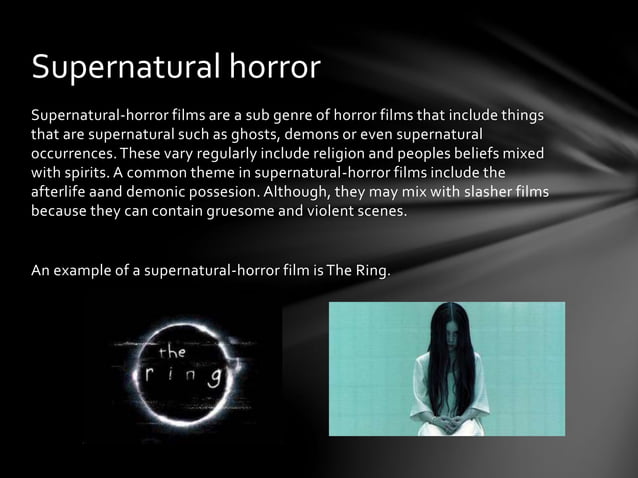 Types of horror film | PPT
