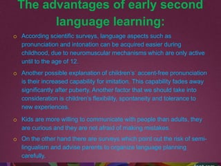 Second language learning | PPTX
