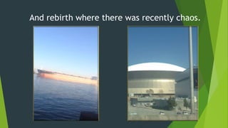 And rebirth where there was recently chaos.
 