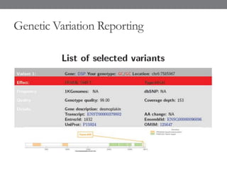 Genetic Variation Reporting
 
