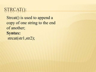 String Handling in c++ | PPT