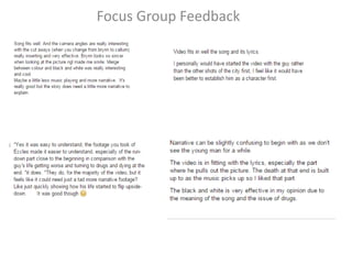 Focus Group Feedback
 