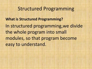 structured programming | PPTX