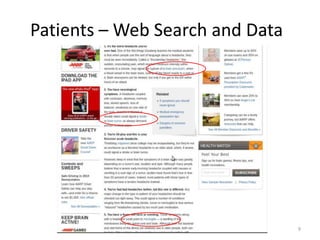 9
Patients – Web Search and Data
 