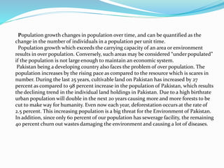 population growth. assignment of presentation | PPTX