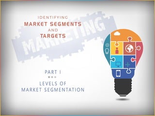 What are the different levels of market segmentation?
