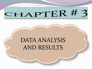 DATA ANALYSIS
AND RESULTS
 
