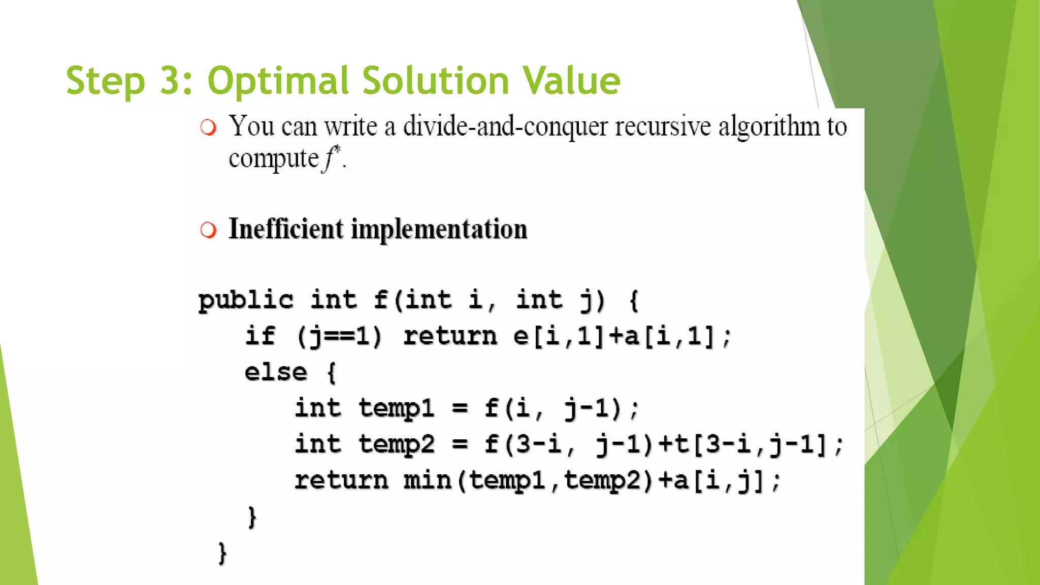 Step 3: Optimal Solution Value
 
