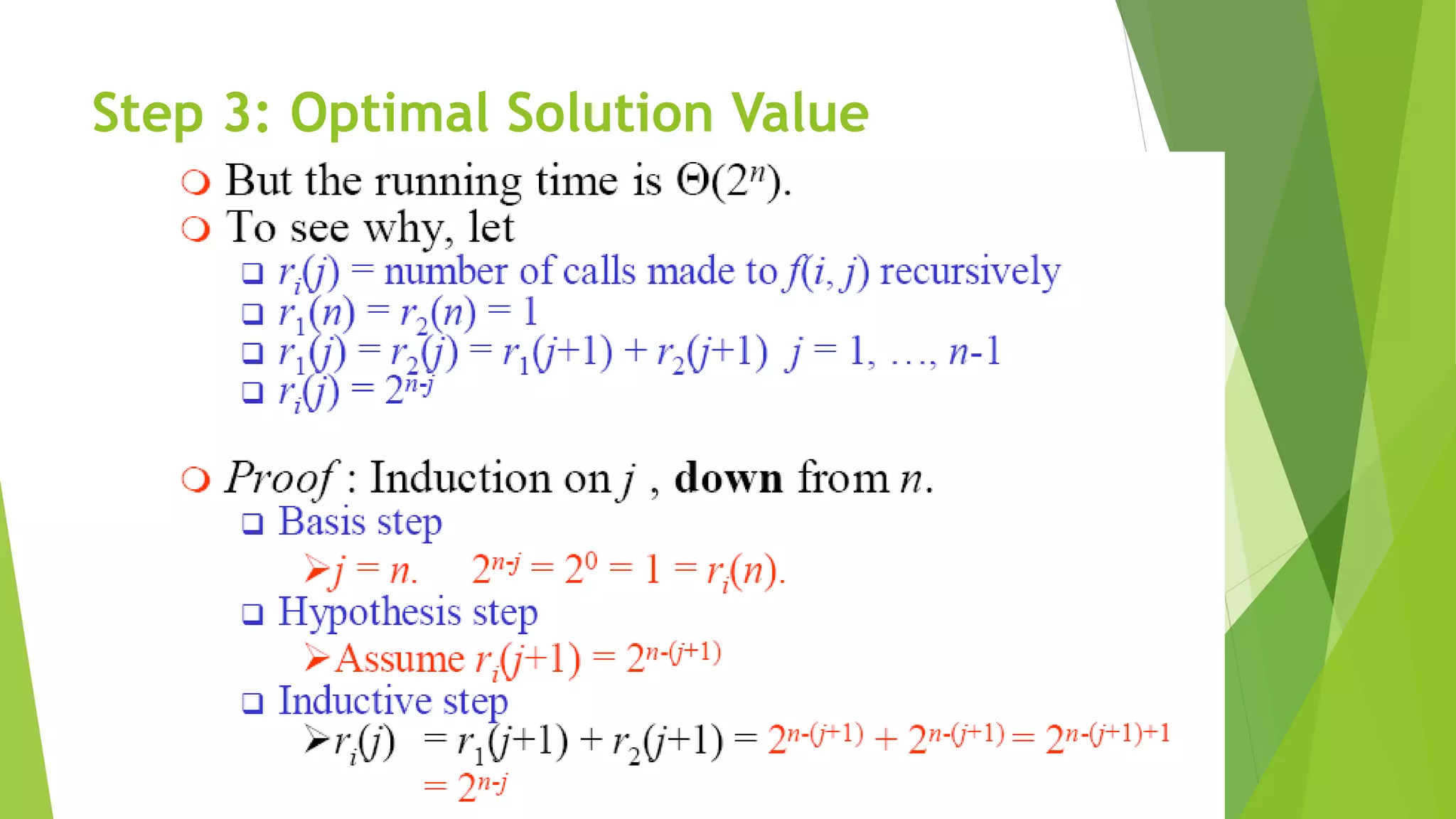 Step 3: Optimal Solution Value
 