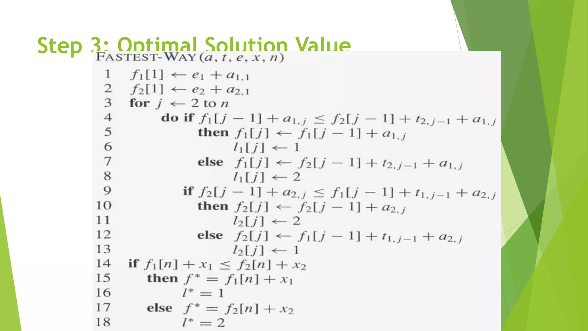 Step 3: Optimal Solution Value
 
