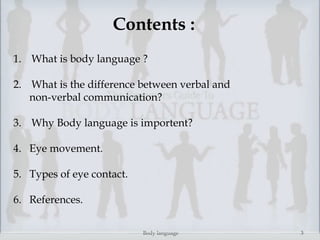 Body language | PPTX