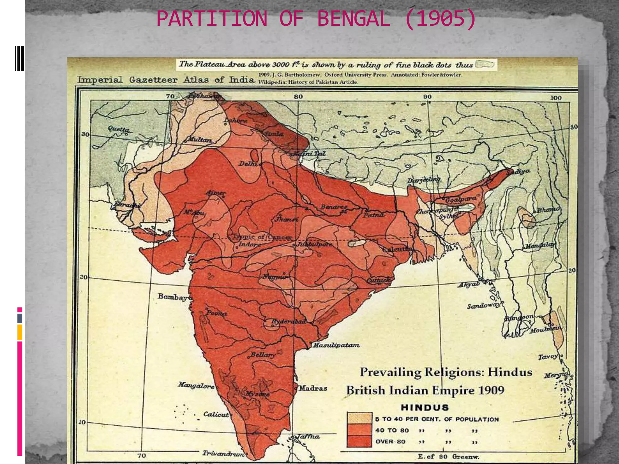 PARTITION OF BENGAL (1905)
 