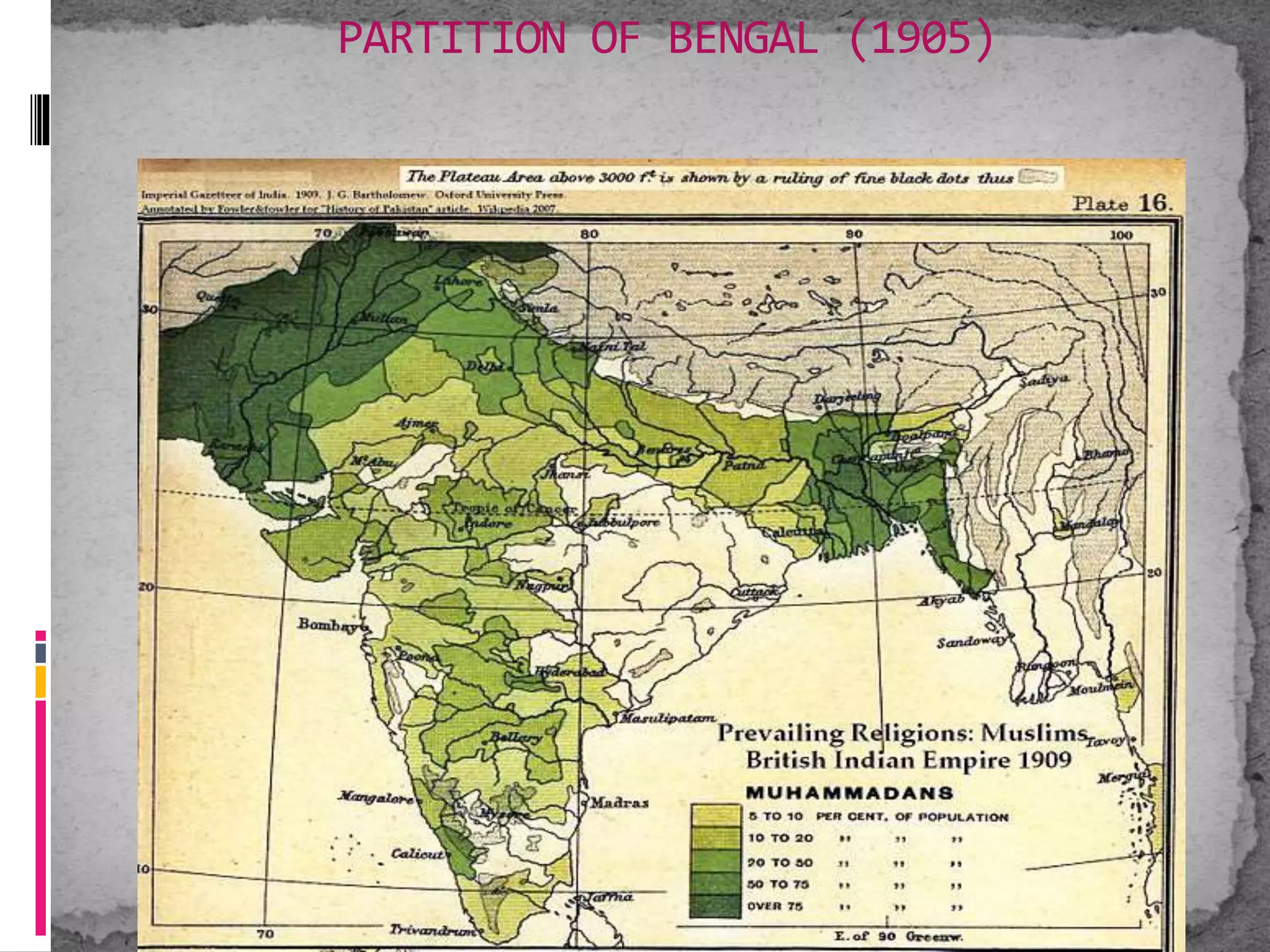 PARTITION OF BENGAL (1905)
 